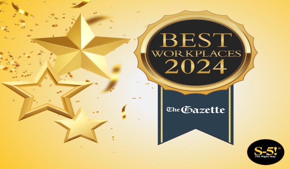 Best Workplaces 2024 award badge featuring gold stars and The Gazette logo, symbolizing excellence in workplace culture.